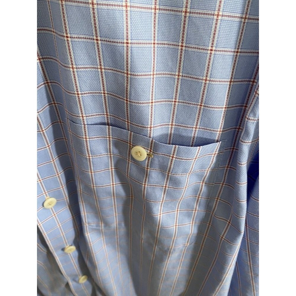 Orvis Signature Adult M Blue Check Long Sleeve Button Up Business Casual Mens - Picture 6 of 8